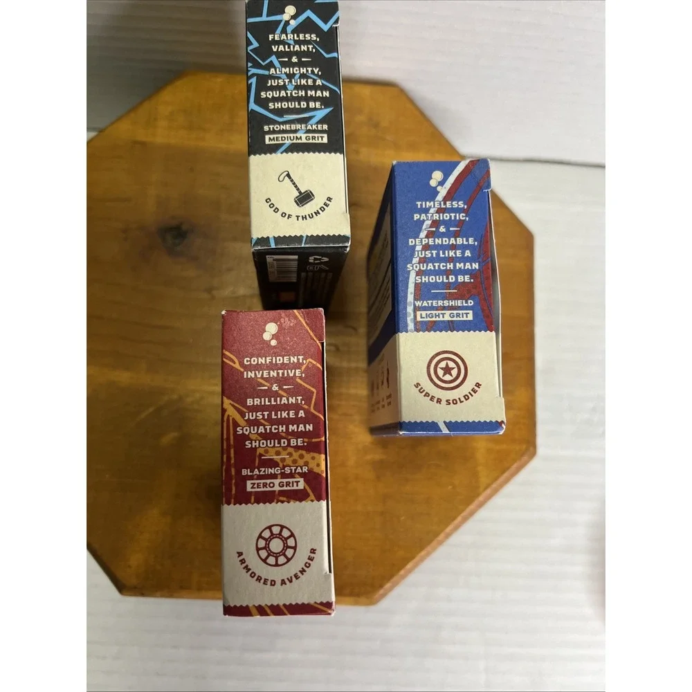 Dr. Squatch Marvel 3 Pack! Divine Storm, Stark Cleanse, Liberty Lather-5 oz Bars